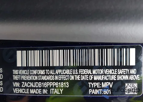 2023 Jeep Renegade Latitude 4X4 z USA, uszkodzony, nr VIN ZACNJDB16PPP61813